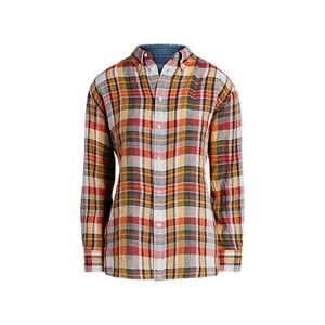 Polo Ralph Lauren Lightweight Linen Shirt With Classic Plaid Pattern - NWT
